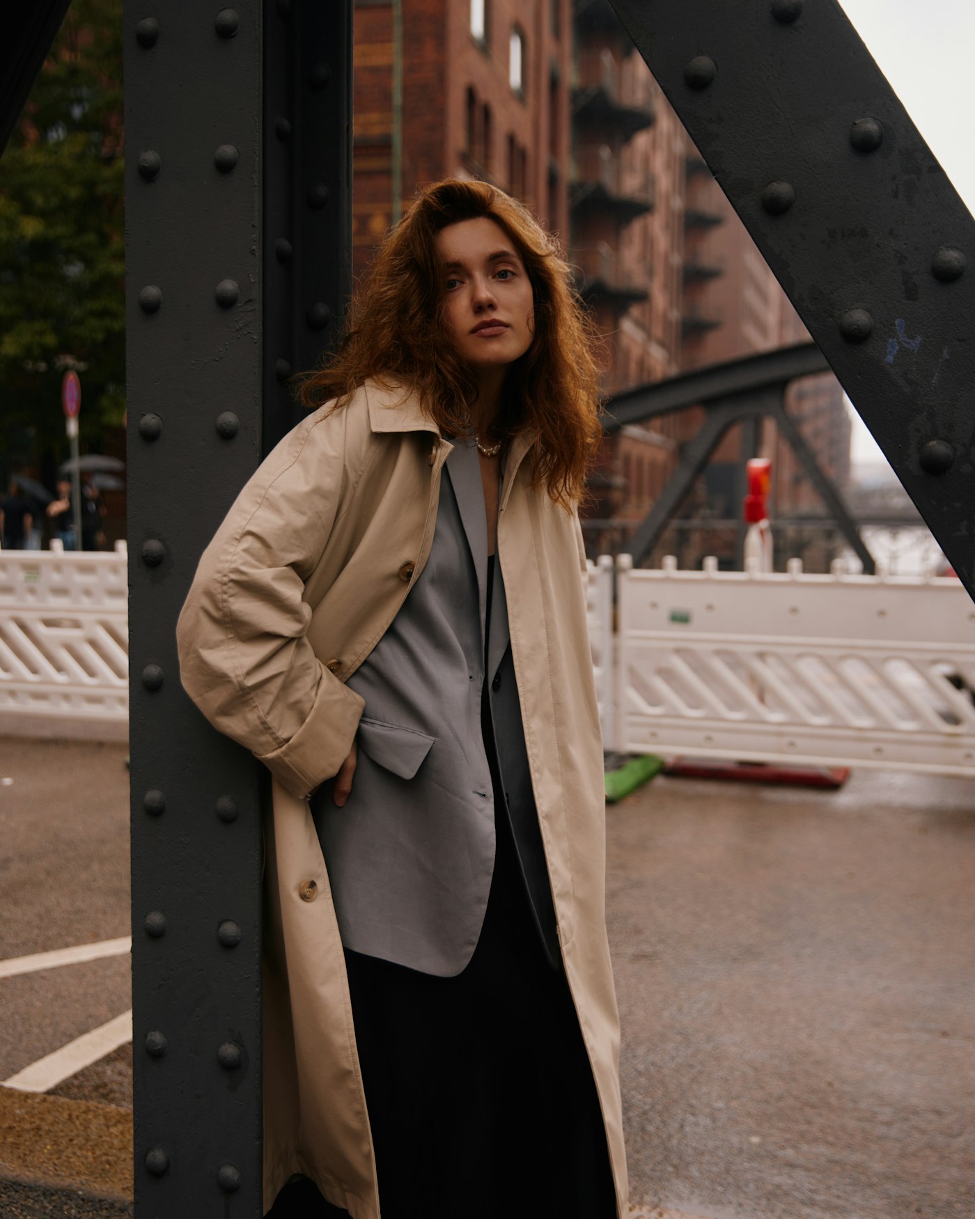 Wool trench coat